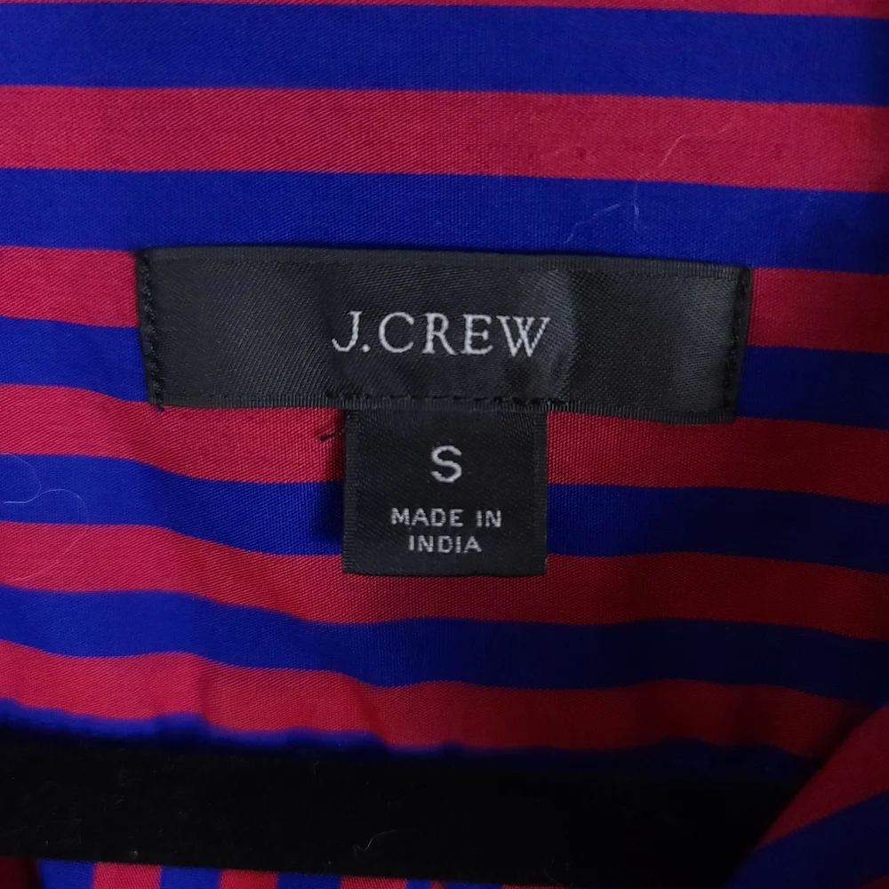 J.CREW Ruffle-Trim Tuxedo Shirt In Stripe